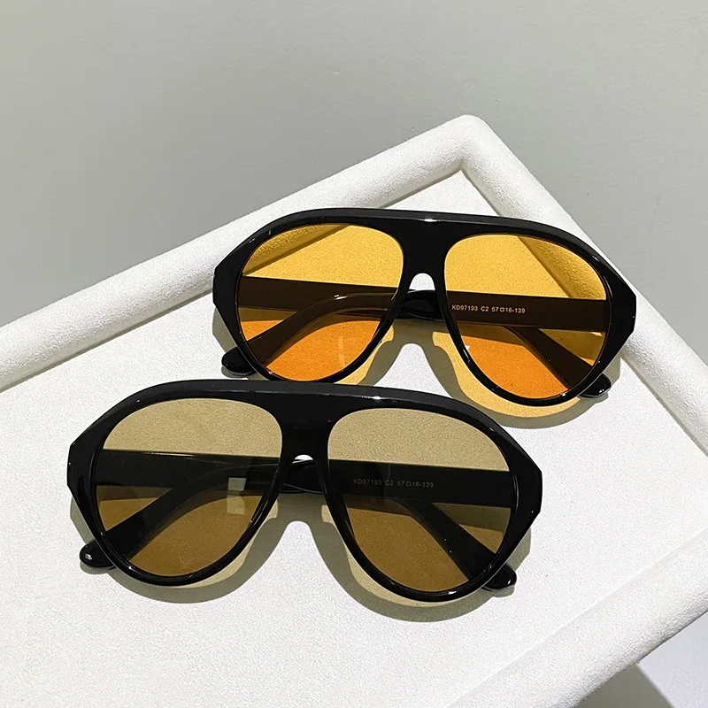 Vintage Fashion Streetwear - Fashion Oversized Pilot Sunglasses Women Vintage