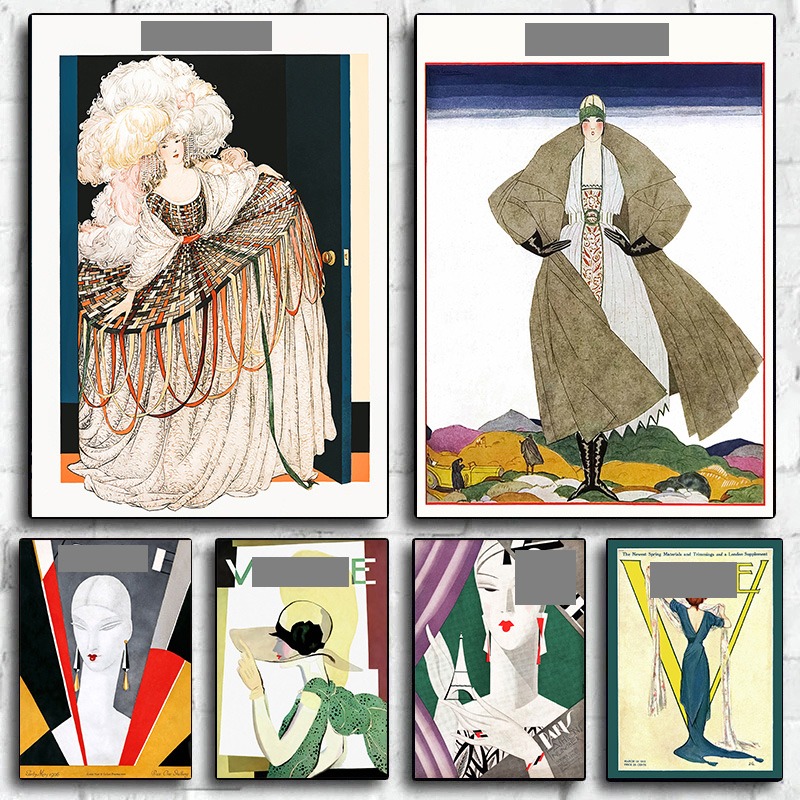 Vintage Fashion Magazine Covers - Classics Old Fashion Magazine Cover Posters