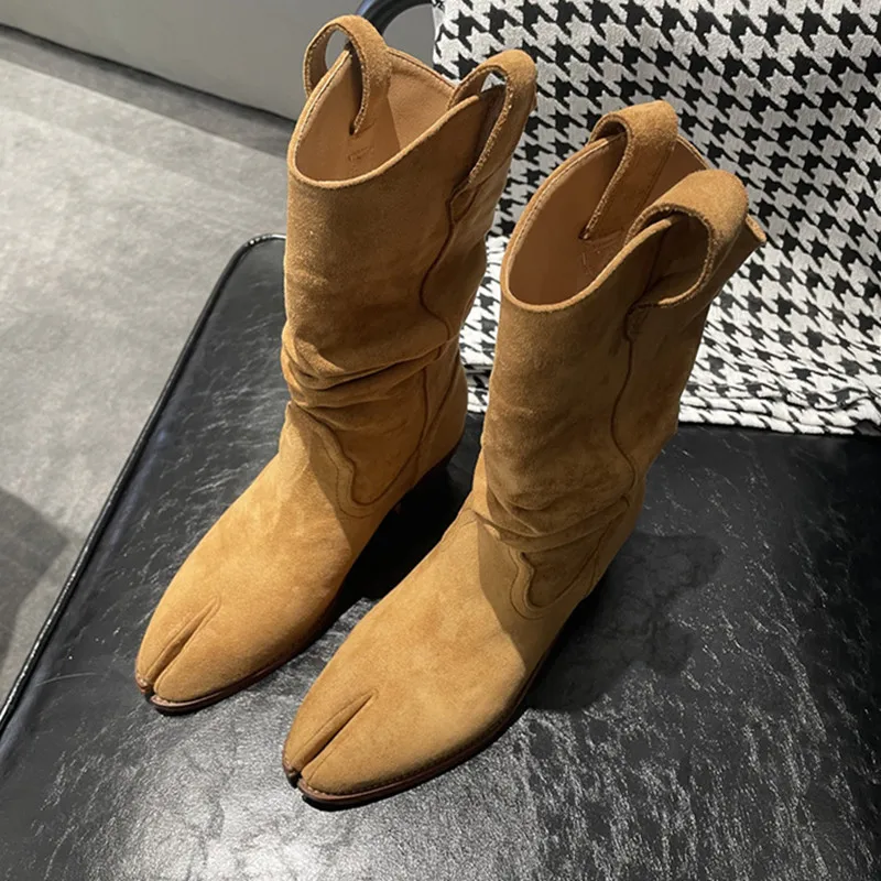 Vintage Fashion Designers - Fashion Vintage Boots Split Toes Korean