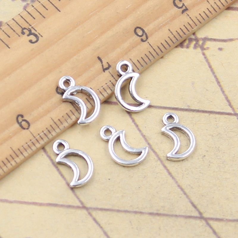 Vintage Fashion Finds - 30pcs Charms Small Lovely Moon 11x6mm