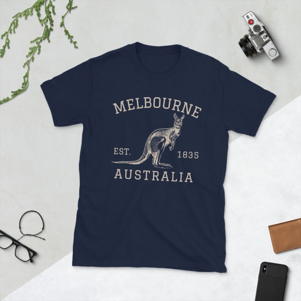 Vintage Fashion Melbourne - Melbourne Australia T-Shirt Australian Kangaroo Shirt