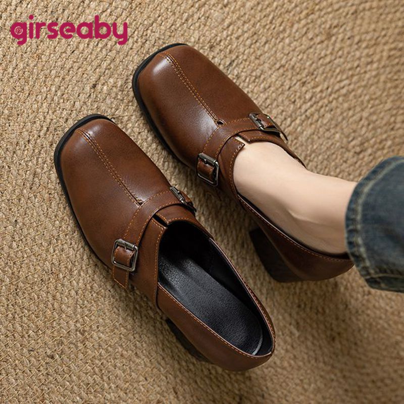 Vintage Fashion Designers - Girseaby Vintage Women Pumps Square Toe