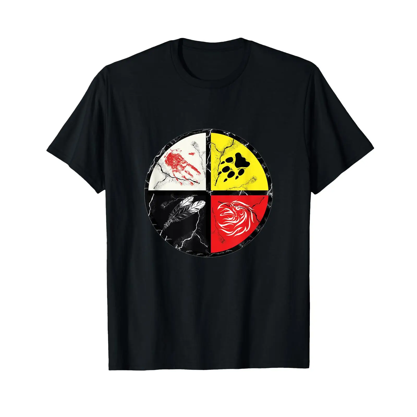 Indian Medicine Wheel T Shirt  - Vintage Fashion Wheel 评论和价格