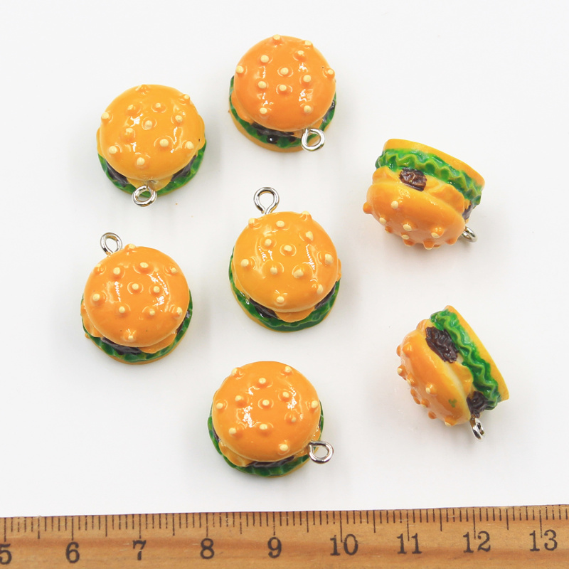 10pcs Charms Simulate Burger F - Vintage Fashion Finds 评论和价格