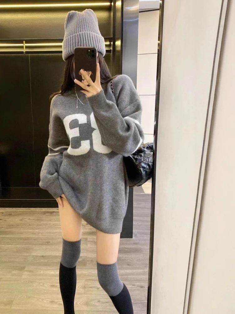 Y2K Vintage Knitted Sweater Wo - Vintage Fashion Streetwear 评论和价格