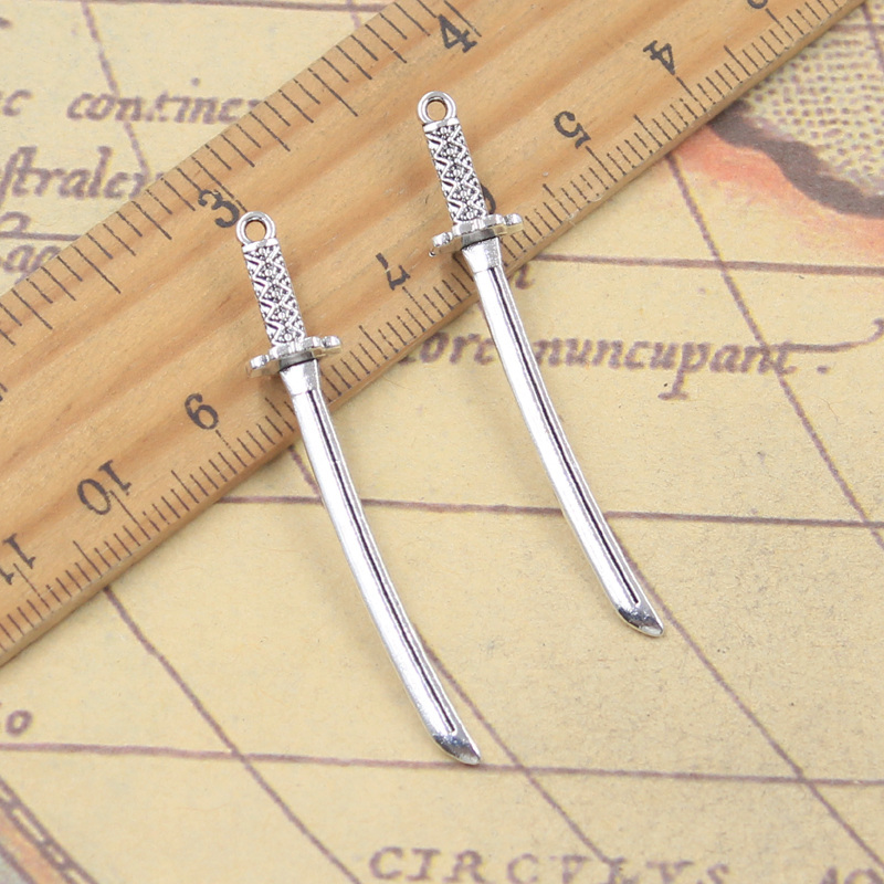 20pcs Charms Katana Knife 49x8 - Vintage Fashion Finds 评论和价格