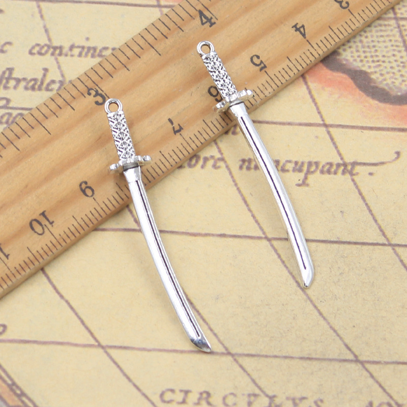20pcs Charms Katana Knife 49x8 - Vintage Fashion Finds 评论和价格