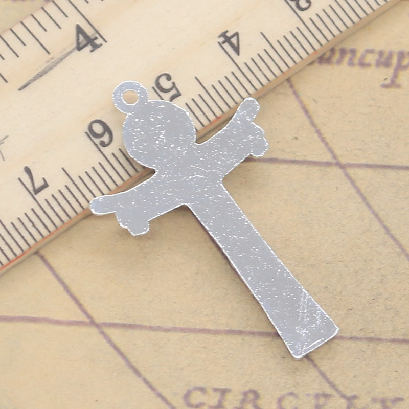 10pcs Charms Cross Jesus 40x24 - Vintage Fashion Finds 评论和价格