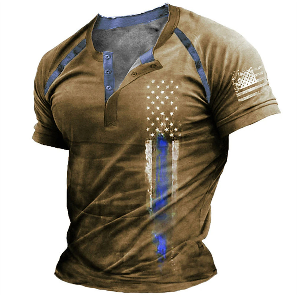 Funny 3D American Flag Print M - Vintage Fashion Streetwear 评论和价格