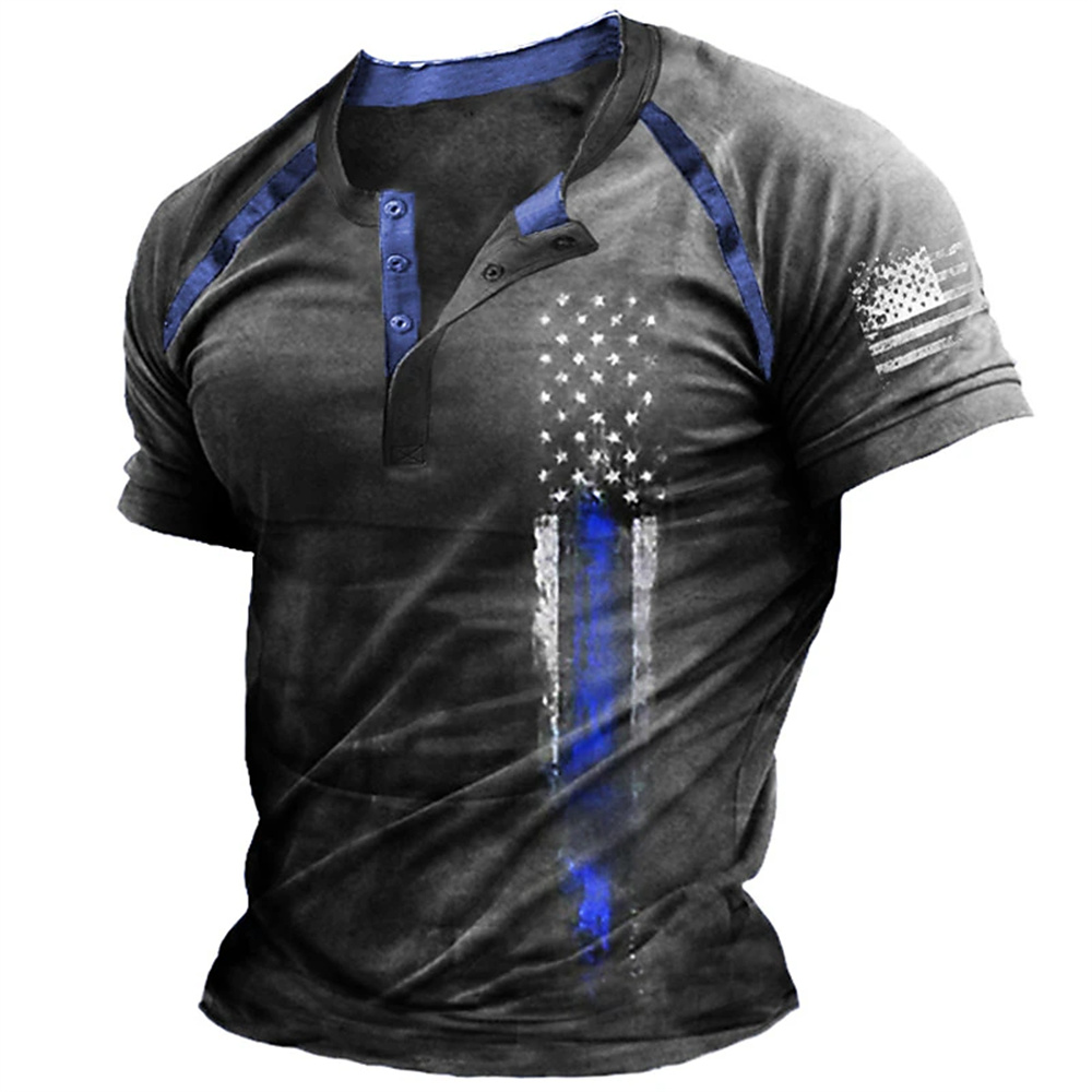 Funny 3D American Flag Print M - Vintage Fashion Streetwear 评论和价格