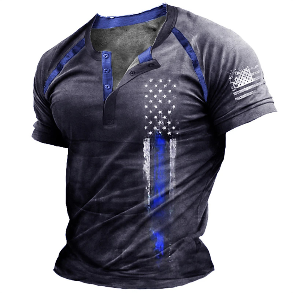 Funny 3D American Flag Print M - Vintage Fashion Streetwear 评论和价格