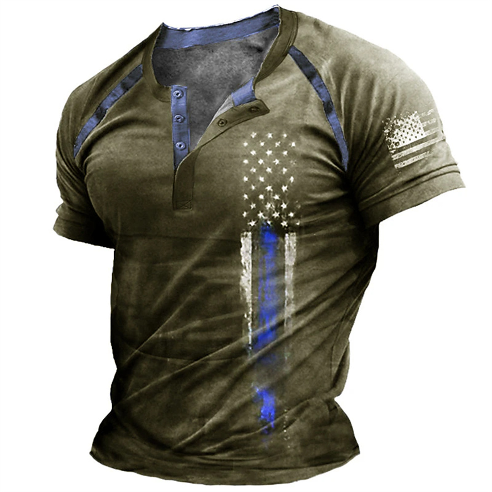 Funny 3D American Flag Print M - Vintage Fashion Streetwear 评论和价格
