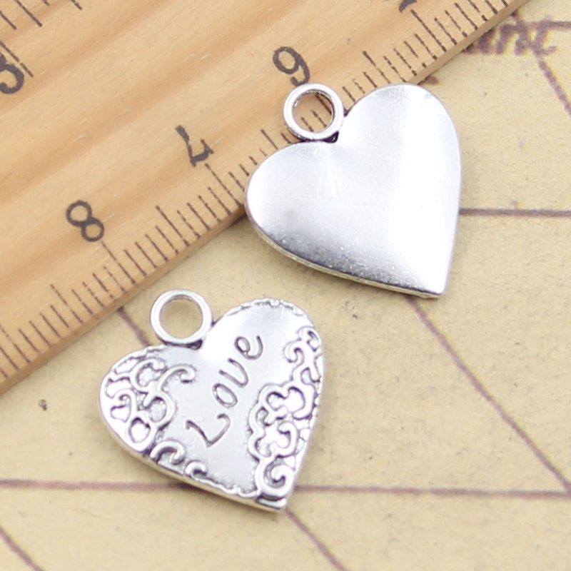 10pcs Charms Heart Love 19x18m - Vintage Fashion Finds 评论和价格