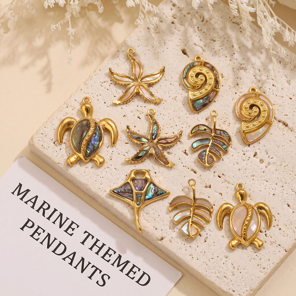 2pcs Enamel Ocean Animal Charm - Vintage Fashion Finds 评论和价格