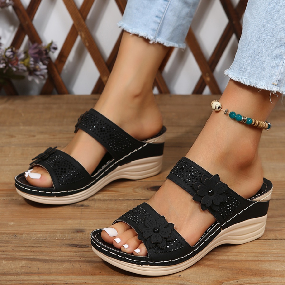 New Fashion Summer Women Wedge - Vintage Fashion Designers 评论和价格