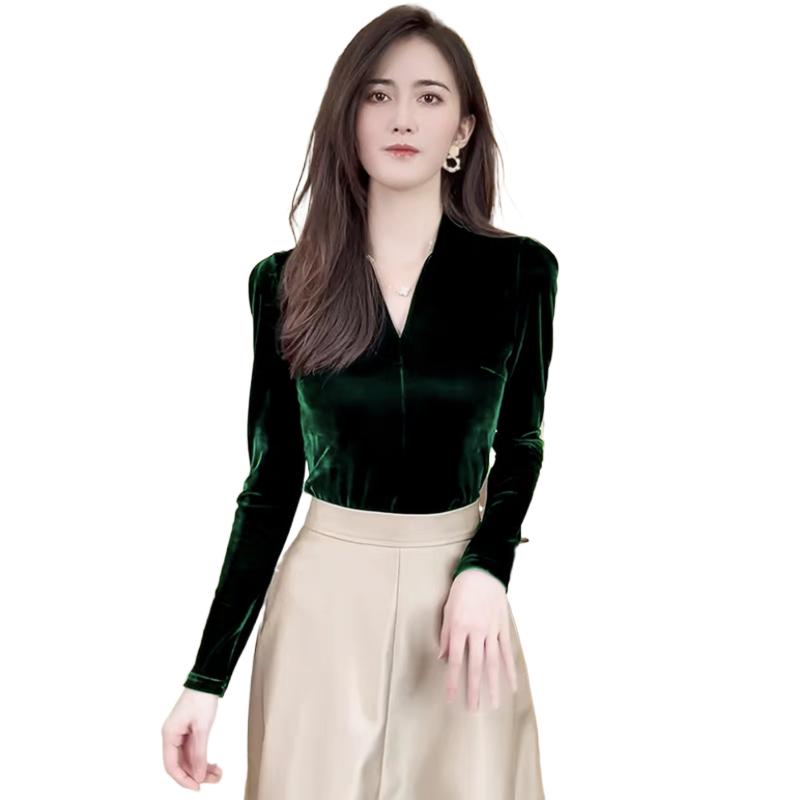 Fashion elegant V-neck long sl - Vintage Fashion Streetwear 评论和价格