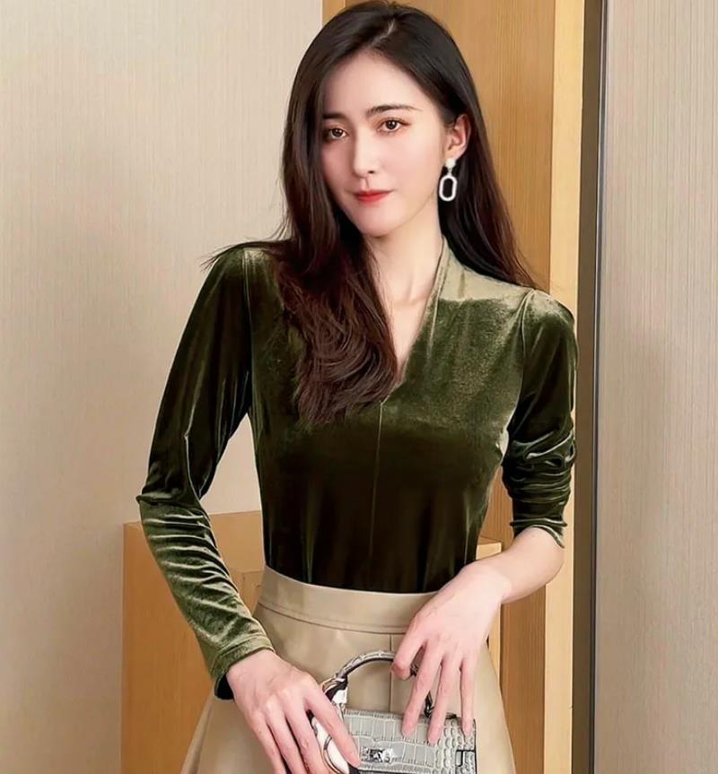 Fashion elegant V-neck long sl - Vintage Fashion Streetwear 评论和价格