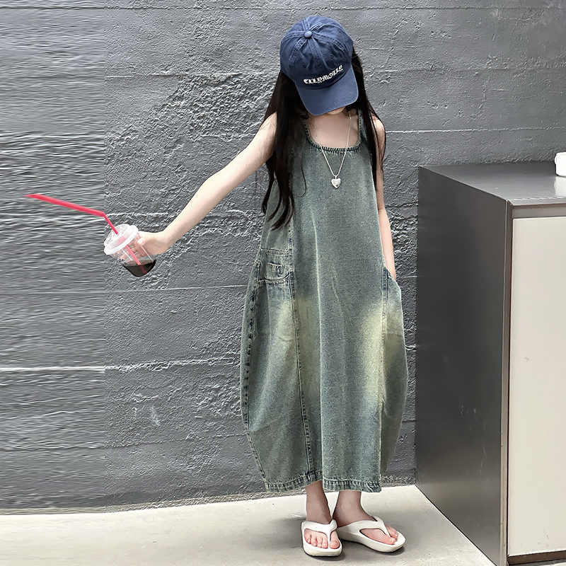Vintage Blue Children Girls Hi - Vintage Fashion Streetwear 评论和价格