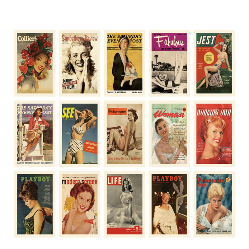 15 Sheets Vintage Postcards Fa - Vintage Fashion Magazine Covers 评论和价格